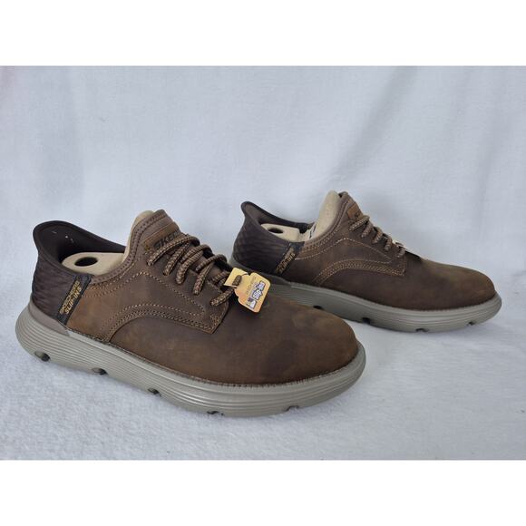 Skechers Men's Slip-Ins Sz 10.5 Brown Garza-Gervin Gogamat Arch Memory Foam Wide - Picture 3 of 9